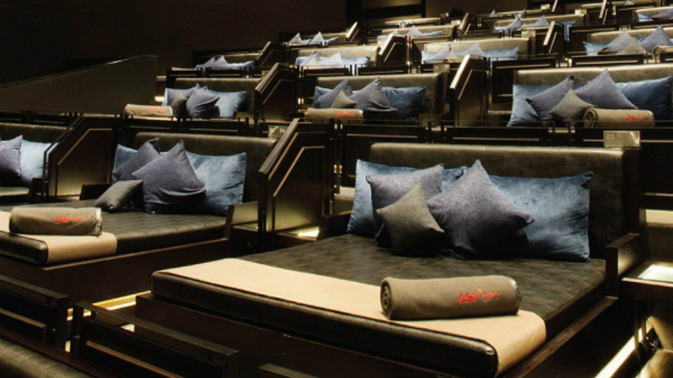 Luxury cinema’s adultery bed seats