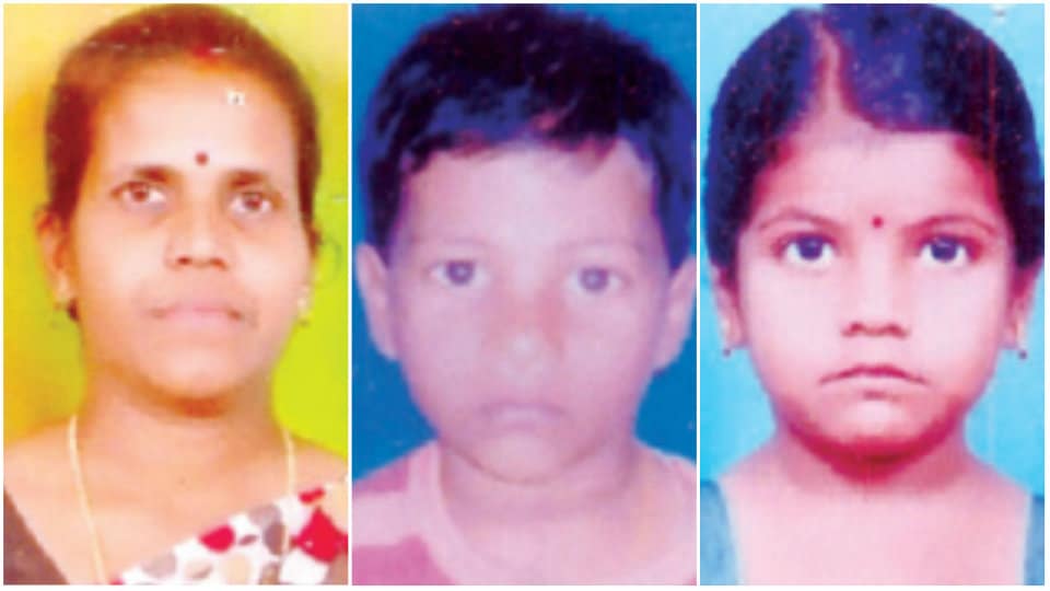 Woman, 2 kids among 5 missing