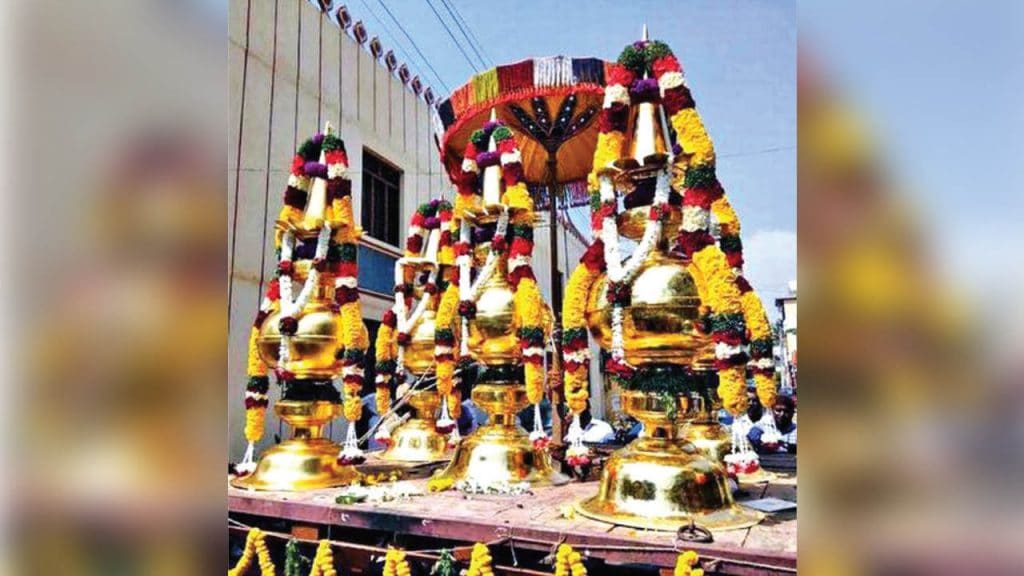 Kalasha installation at Sri Ranganatha Temple tomorrow