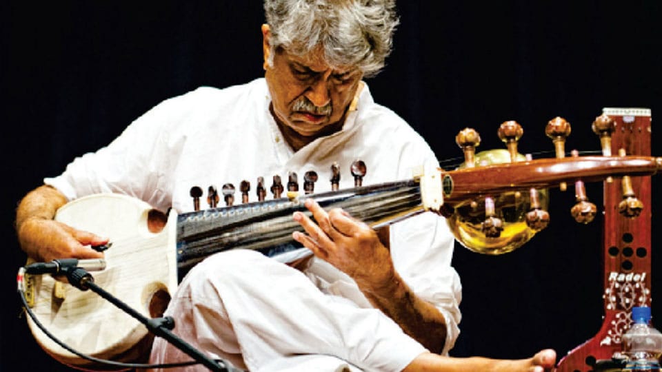 Sarod recital by Pt. Rajeev Taranath at Ganabharathi on Feb. 23