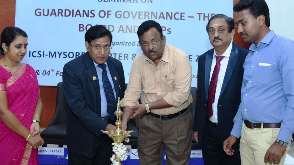 ICSI Mysore hosts seminar on Guardians of Governance