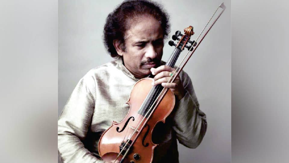 Renowned violinist Dr. L. Subramaniam arriving in city on Mar. 7