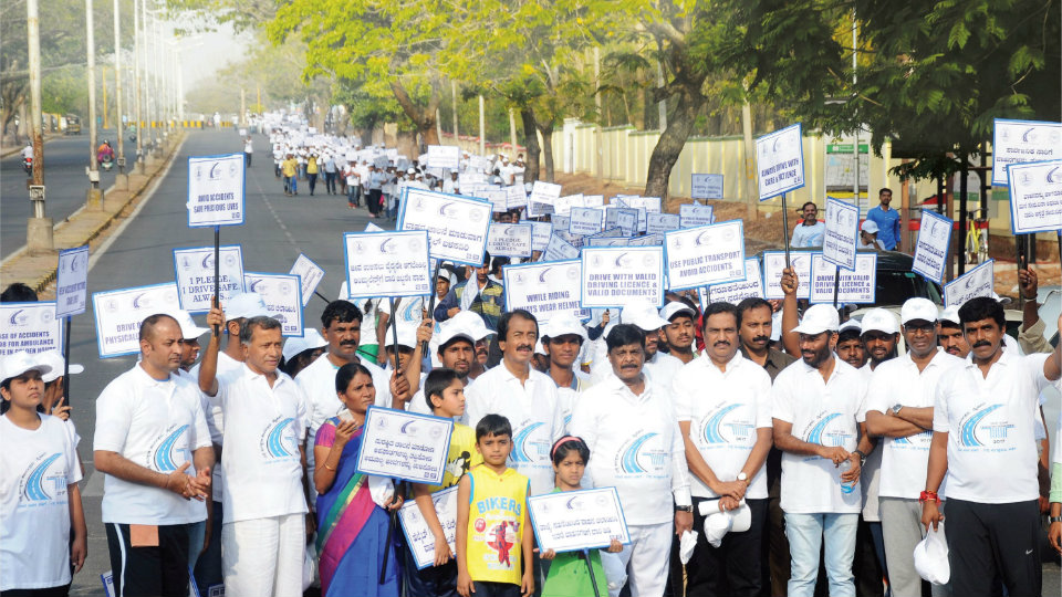 College students rally for road safety