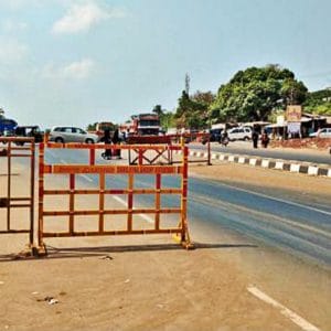 Why barricades on Highways? Not a standard practice