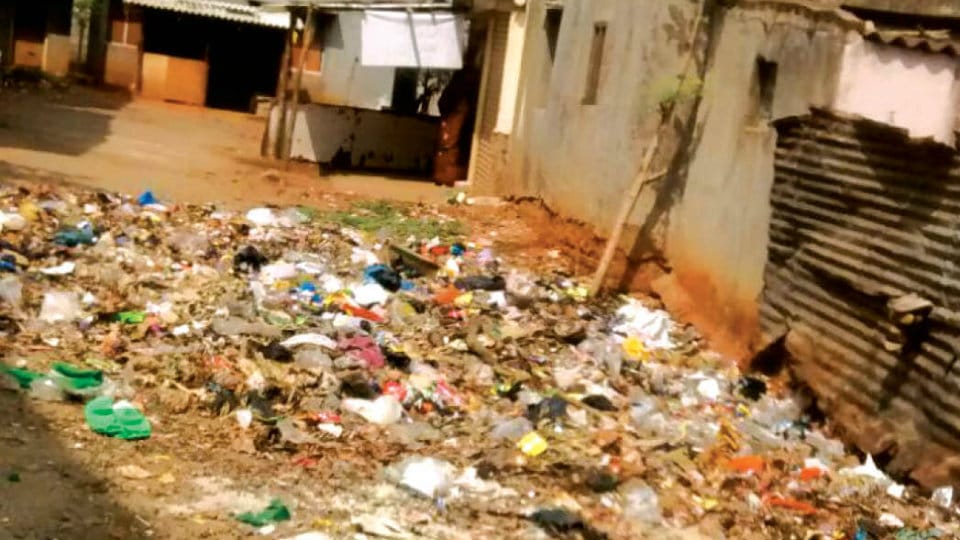 Clear this garbage dump at Bharathnagar