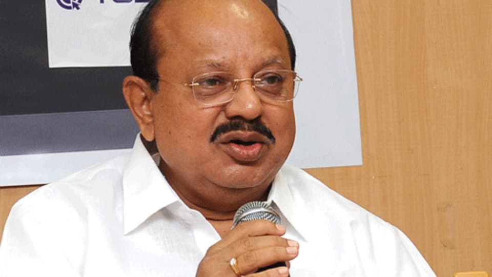 T.B. Jayachandra in city to join CM while he files nomination papers