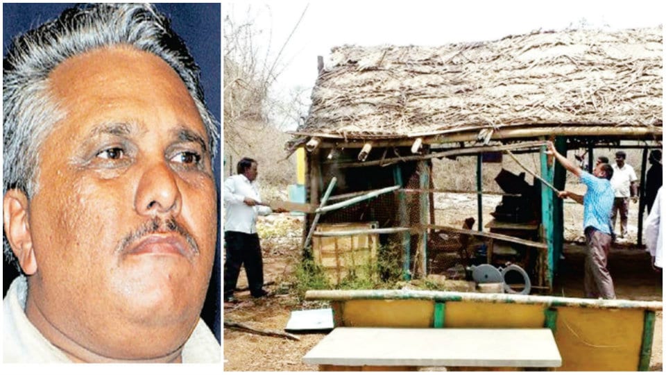 Former BJP MLC’s resort land recovered; structures razed