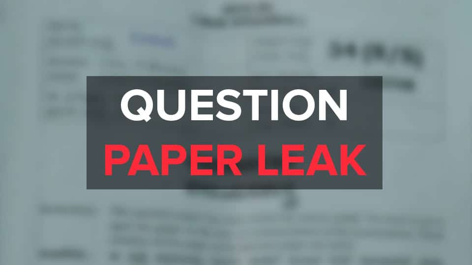 Question paper leak: Complaint lodged