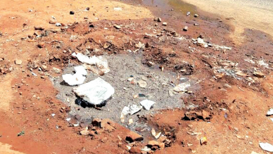 Plea to fix overflowing manhole in Hootagalli