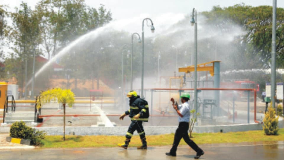 Mock drill on fighting LPG Fire