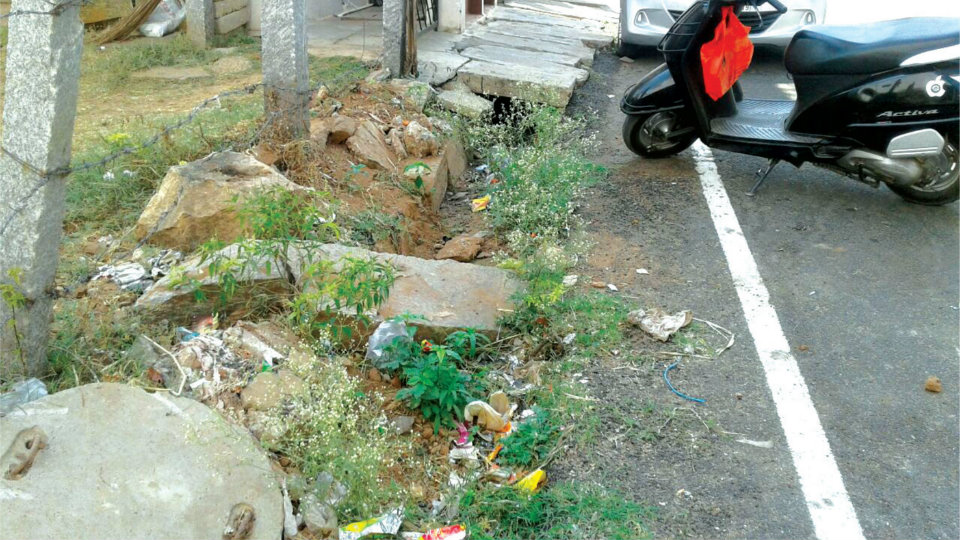 Blocked drain at Gayatripuram