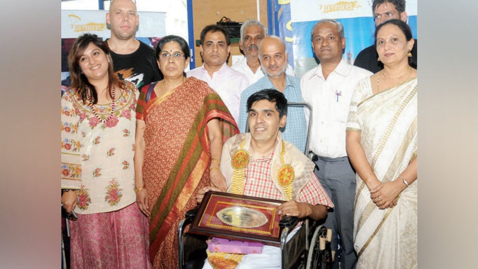 Paraplegic skydiver Raghurama Bhat sets record