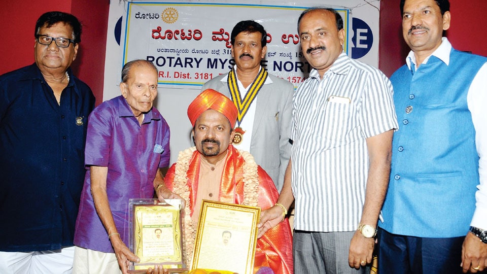 Rotary Kadamba Theatre Award presented to H.S. Suresh Babu