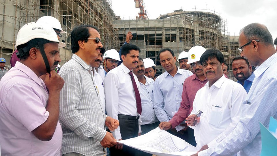 District Minister inspects ongoing development works in city