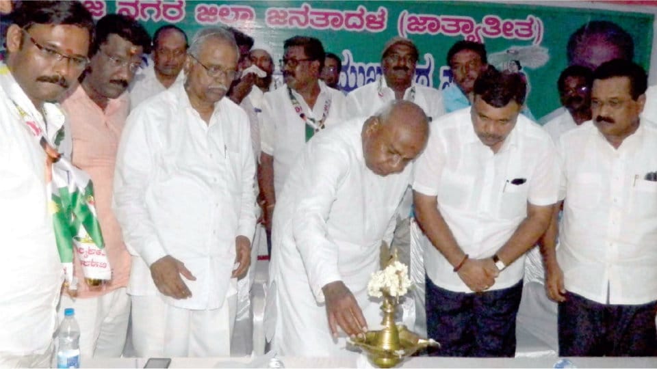 H.D. Deve Gowda launches fresh party organisation drive from Ch’nagar
