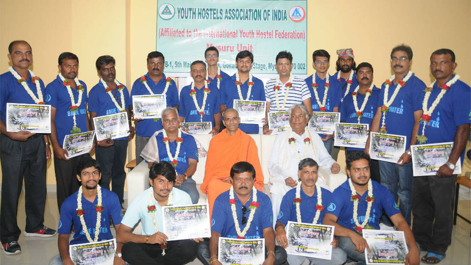 Certificates distributed to YHAI  bikers