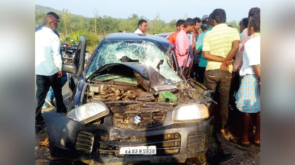 4 members of a family injured in road mishap