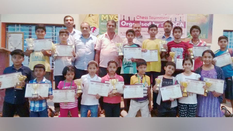Mysore District Open Rapid Chess Tournament: Shivanth wins title