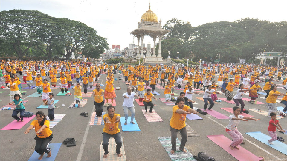 Good response for first Yoga Day rehearsal