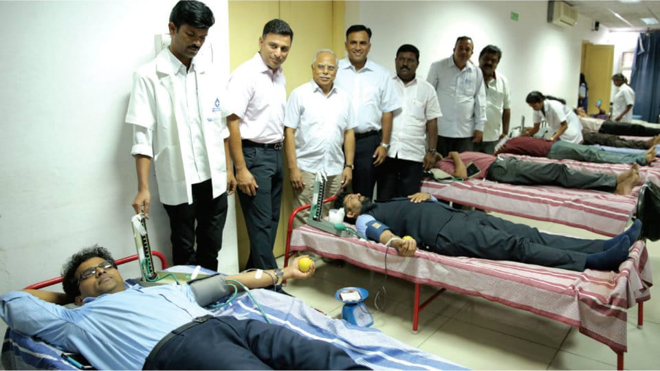 Blood donation camp conducted to help dengue patients