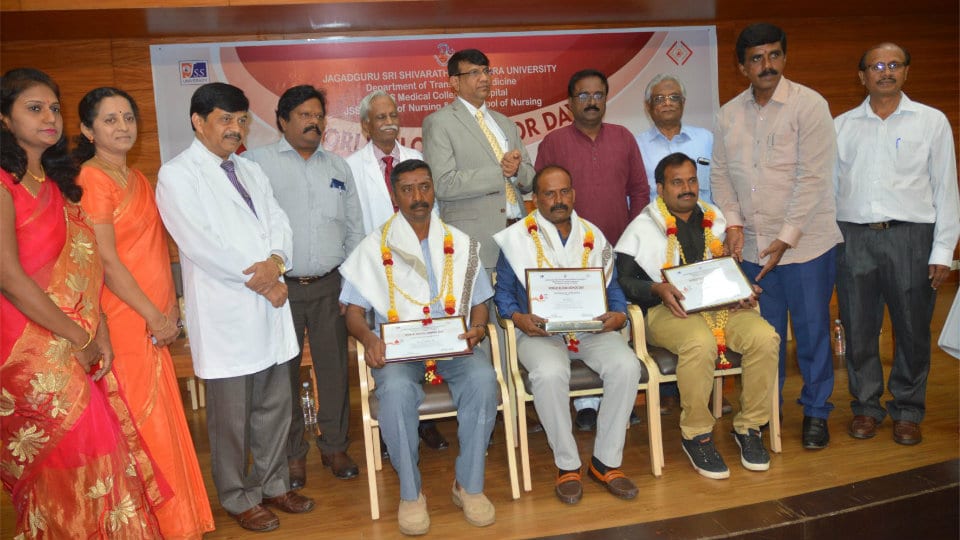 Rally, felicitation mark ‘Blood Donor Day’