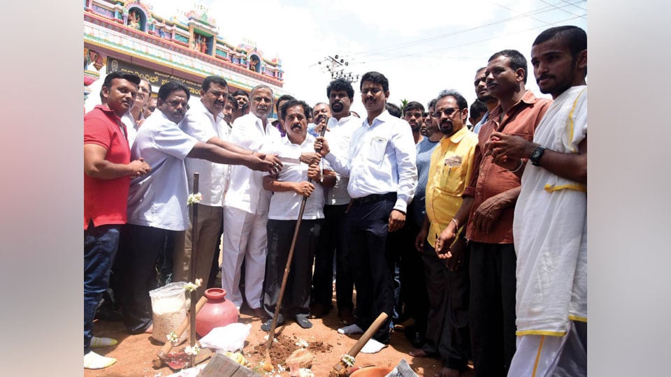 Rs. 3 crore development works at Srirampura 2nd Stage: MLA performs ‘Guddali puja’