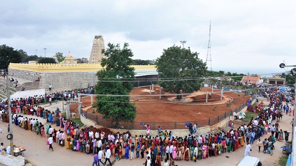 Chamundi Hill Temple earns Rs. 64.70 lakh on three Fridays
