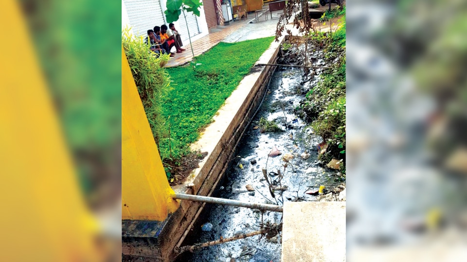This drain in J.P. Nagar needs to be cleaned