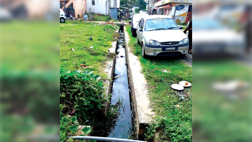 Plea to get the drain cleaned at Kuvempunagar