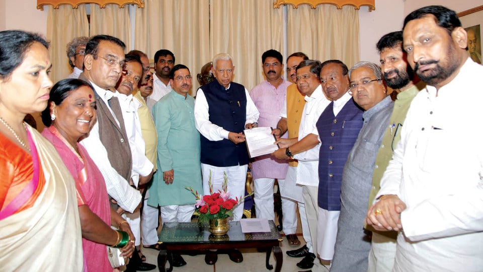 BJP delegation meets Governor, demands sacking of State Government