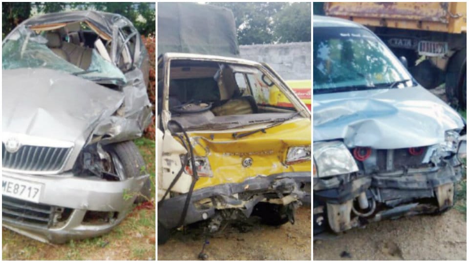 Two from city among three killed in road accident near Maddur