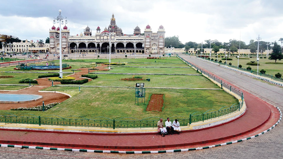 Private security at Mysore Palace from Aug. 10