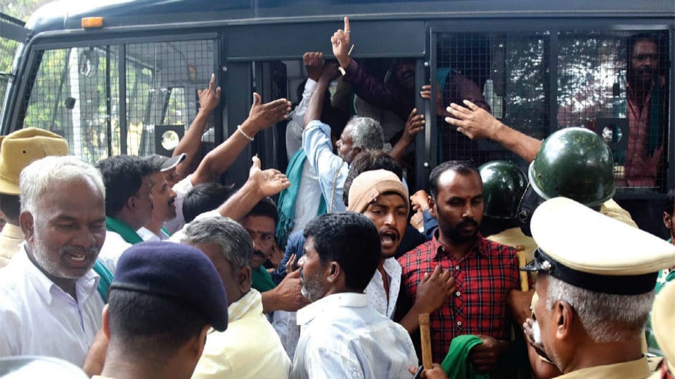 Farmers lay siege to CADA office, prepare food at venue
