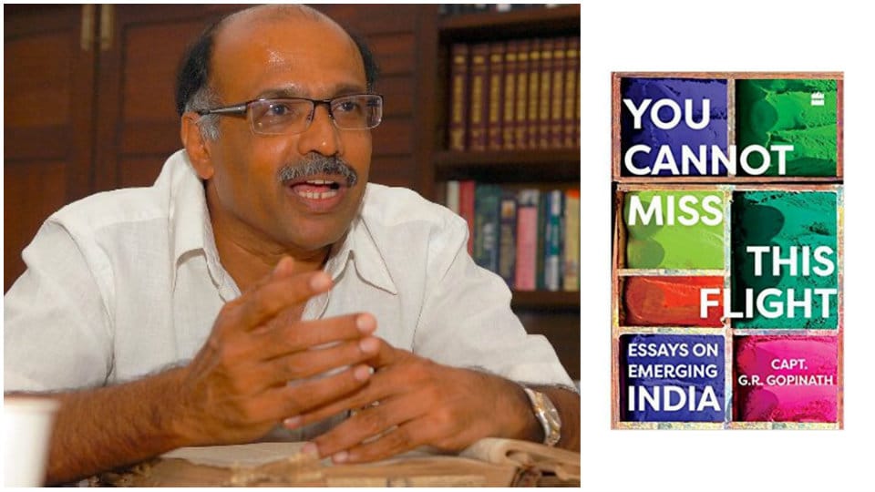 Capt. G.R. Gopinath’s book launch in city on Sunday