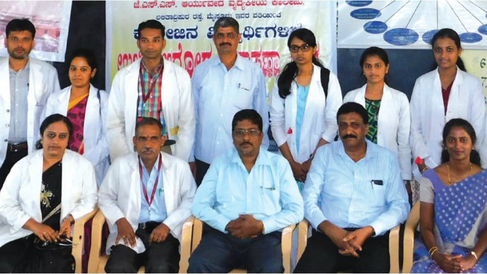 Health camp and talk held at Govt. First Grade College