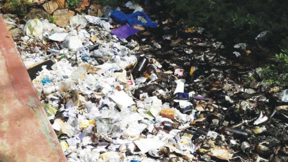 Clear this garbage near Chemistry Block in Gangothri