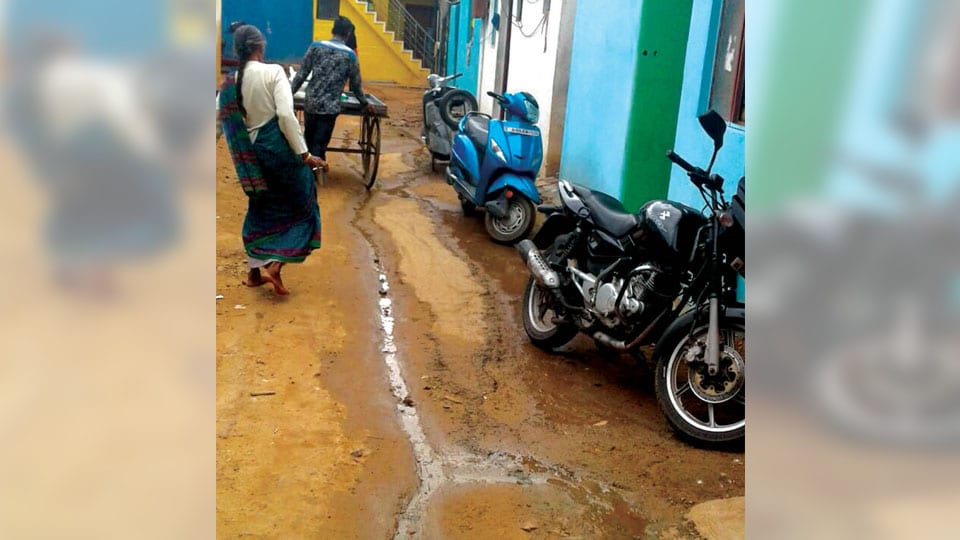 Sewage water entering houses in Haleemnagar