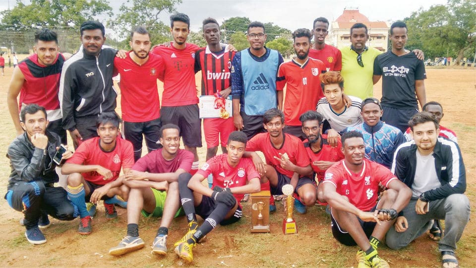Chief Justice Hombegowda Memorial Gold Cup Inter-Collegiate Football: St. Philomena’s FGC emerge champions