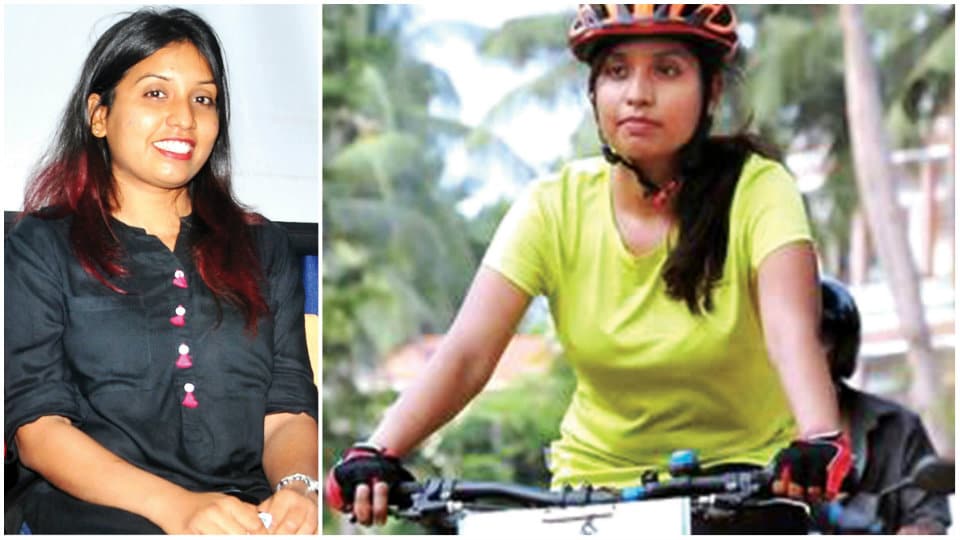 Shruthi cycles for a cause from Kashmir to Kanyakumari