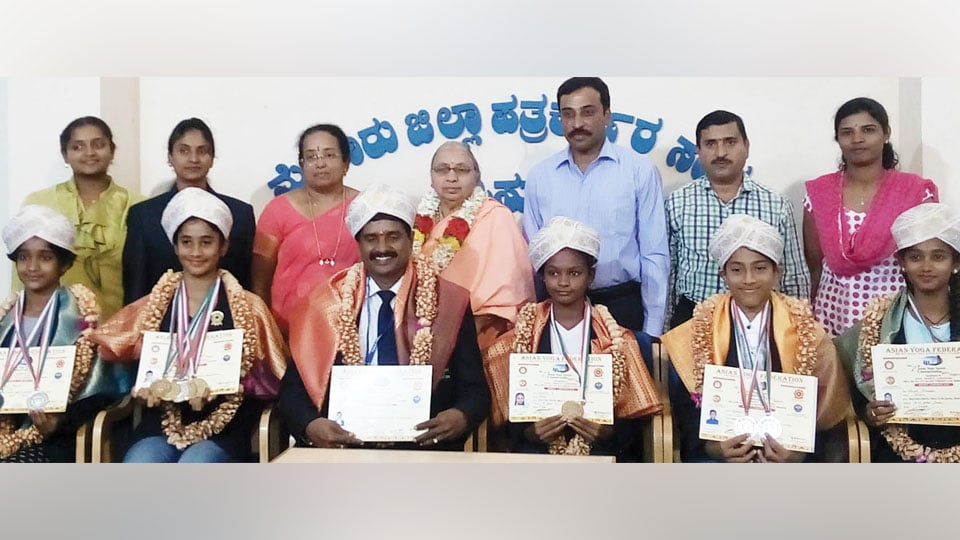 Asian Yoga Championship medal winners feted