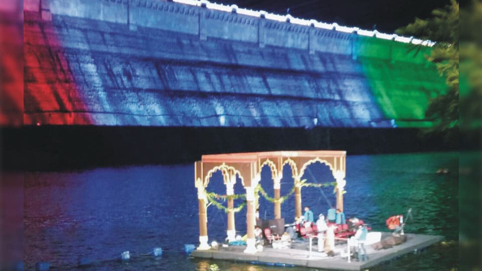 Rain plays spoilsport for floating stage programme at KRS