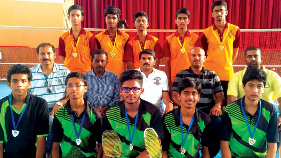 District Level PU Colleges Badminton Tournament: Sri Ramakrishna Vidyashala PU College triumphs
