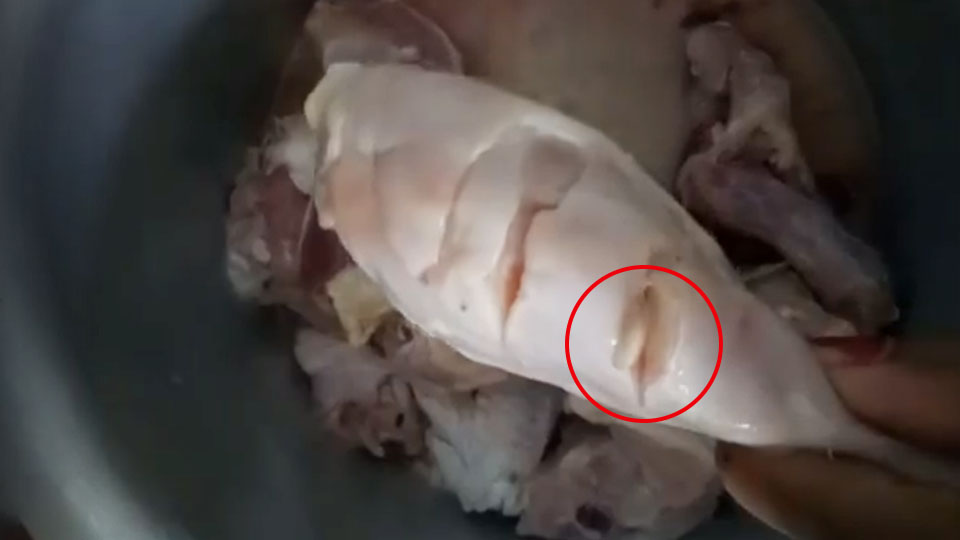 Chicken centre closed for selling meat with maggots