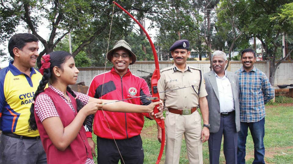 Visually challenged girls trained in Archery