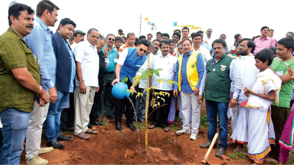 Rajeev Balaga plants 1,700 saplings in Mysuru South