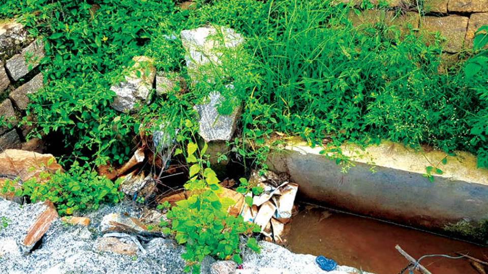 Incomplete drain causing problems in Yadavagiri