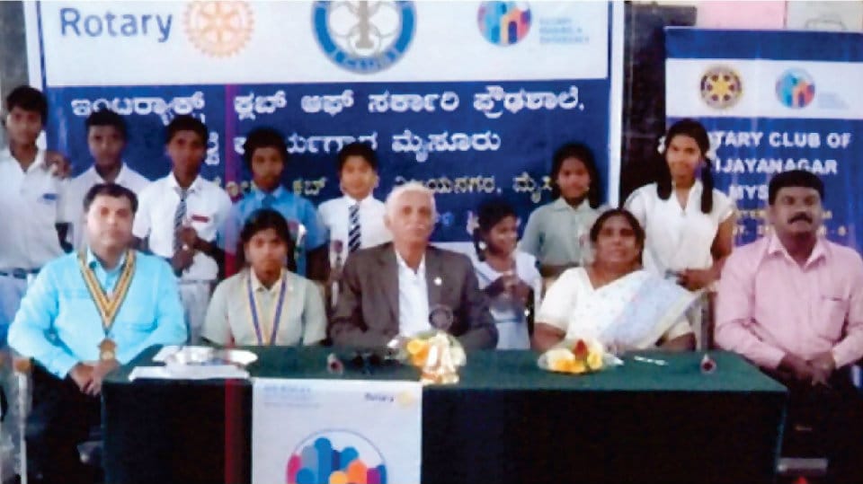 Installation of Interact Clubs: Government High School, Railway Workshop Campus