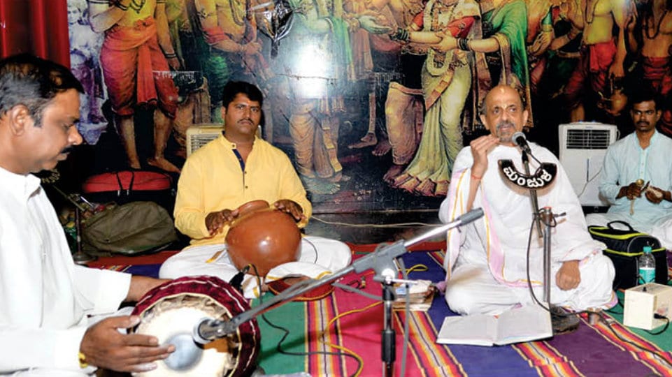 Devotional music at temple