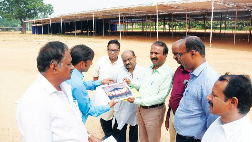 83rd All India Kannada Sahitya Sammelana: DC inspects Maharaja’s College Grounds
