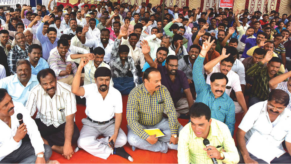 Cauvery Grameena Bank daily wage employees demand regularisation